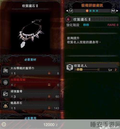 怪物猎人世界,炮术护石深度解析与实战应用