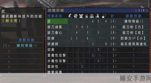 怪物猎人P3大剑装备全攻略，打造顶级猎人必备利器