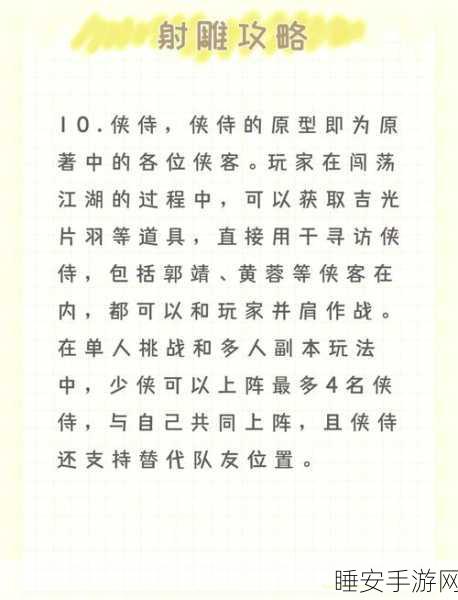 射雕手游梦华录,揭秘丙演丁卯宝藏线索,速升角色能力全攻略
