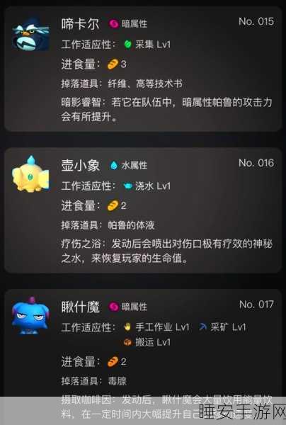 幻兽帕鲁,皮皮鸡领衔的宠物图鉴全揭秘