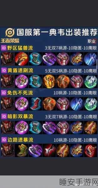 王者荣耀典韦暴力秒人秘籍,出装铭文全解析