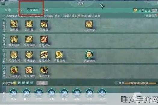 剑网三，探秘万灵山庄技能玩法与搭配秘籍