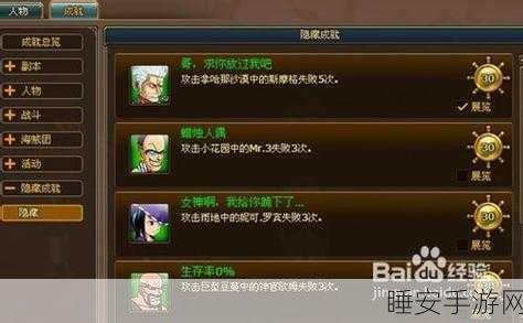 热血海贼王,探秘隐藏成就,成就大全独家揭秘