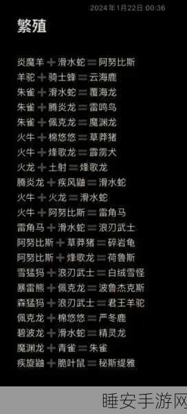幻兽帕鲁混沌骑士合成秘籍,配种公式全解析