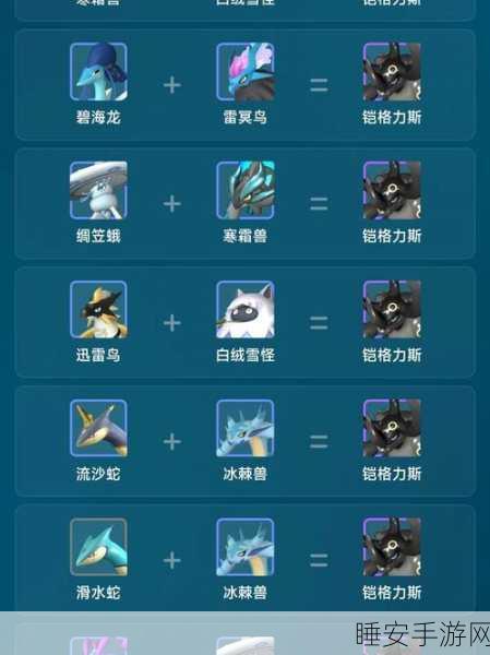 幻兽帕鲁佩克龙配种秘籍,全面合成配方大揭秘