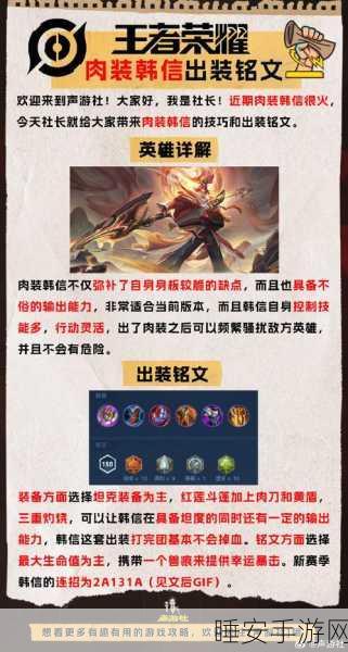 王者荣耀肉装秘籍,制霸战场的关键出装策略