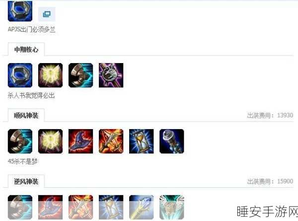 AP 剑圣出装秘籍,制霸战场的关键选择