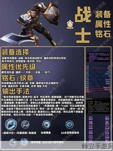 塔瑞斯世界战士铭石加点秘籍大公开