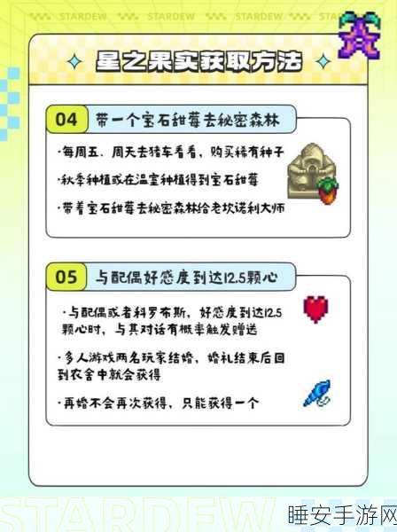 星露谷物语神秘星之果实获取秘籍大公开