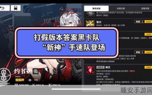 雷索纳斯黑卡雷队完美搭配秘籍——阵容组建攻略
