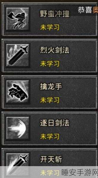 探秘王者之剑,战士技能全解析