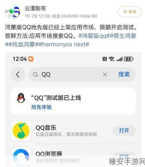 QQ鸿蒙原生版震撼登场,纯净体验再升级,隐藏惊喜等你发掘!