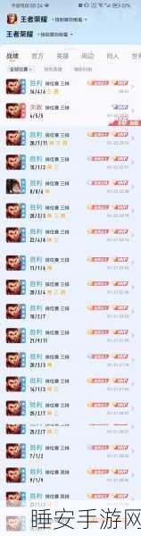 王者荣耀战绩深度解析,解锁你的每一场荣耀对决!