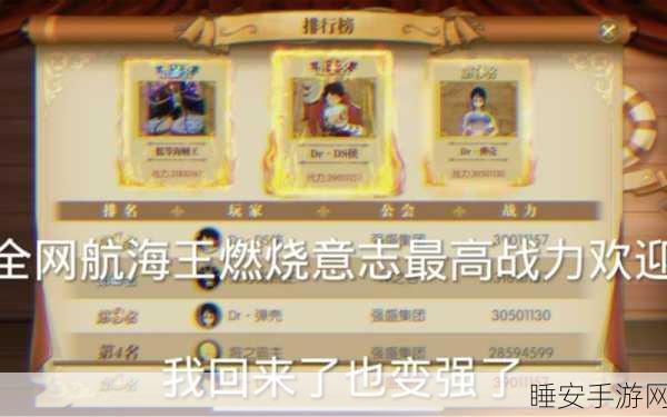 航海王燃烧意志,金币获取全攻略,解锁战力飙升的秘密通道