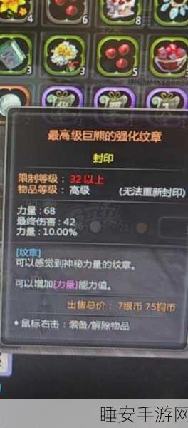 龙之谷深度攻略，揭秘装备封印全技巧
