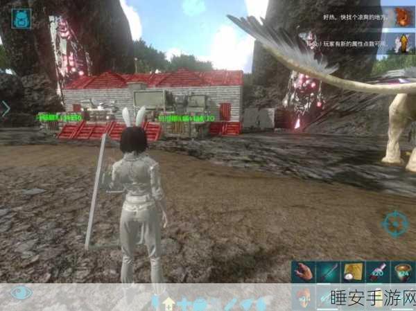 方舟生存进化手游,揭秘泰克鞍激光发射技巧与实战应用