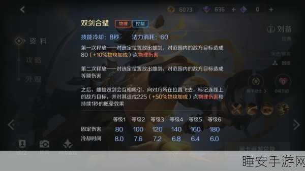 王者荣耀,掌握刘备精髓玩法,称霸峡谷不是梦!