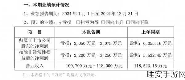 惊爆！好想你 2024 年净利润预亏 5200 万 - 7500 万