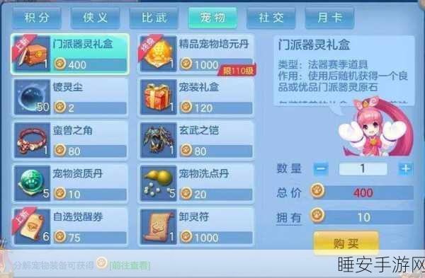 仙宗大掌门深度攻略，揭秘蓝色器灵的高效获取途径