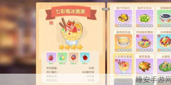 摩尔庄园餐厅盈利秘籍，揭秘最快盈利菜品
