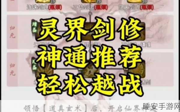 手游攻略大揭秘，一念逍遥体修神通完美搭配与灵界神通选择深度剖析