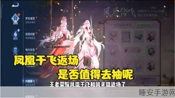 王者荣耀凤凰于飞抽奖返场深度解析,花费揭秘与稀有皮肤获取策略