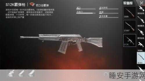 和平精英,S12K 霰弹枪——战场制敌的凶悍利器