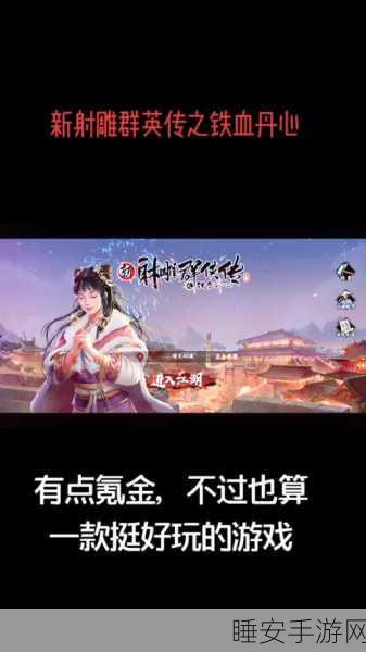新射雕群侠传之铁血丹心抽卡秘籍,究竟选谁能称霸江湖?