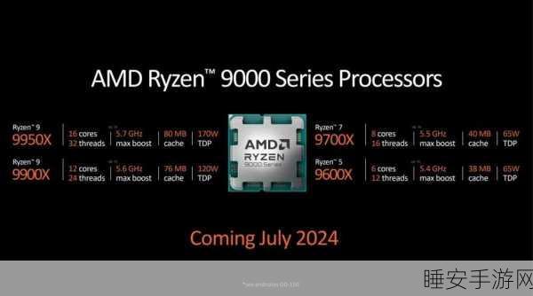 AMD Zen5 锐龙 9000 震撼来袭！7 月底开卖，摒弃大小核