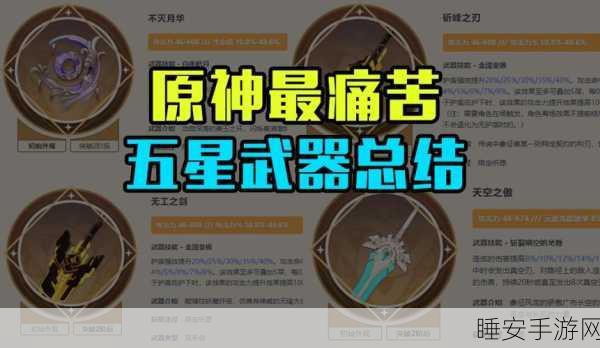 原神玩家热议,揭秘游戏中三大痛苦武器!