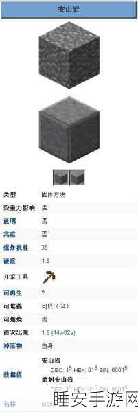 我的世界,磨制安山岩合成秘籍大公开