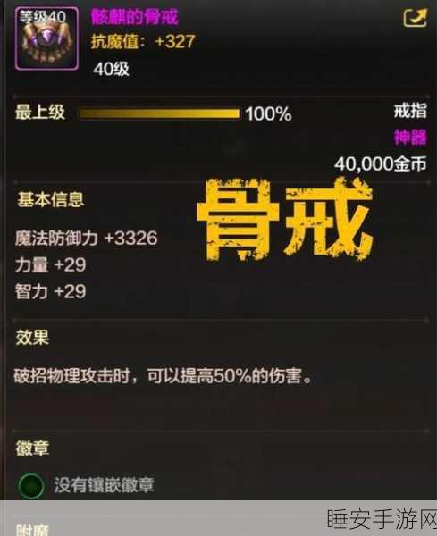 DNF手游大枪职业深度解析,骨戒是否为必备神器?