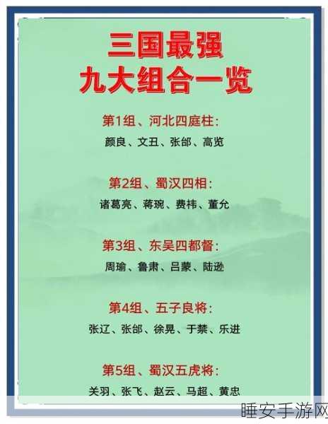 东吴霸业,一手掌握,放开那三国2东吴最强阵容搭配深度解析