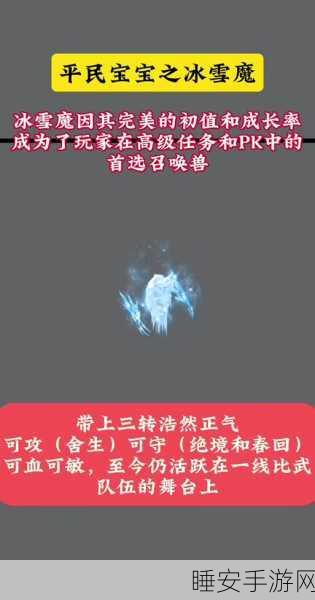 冰雪魔传奇,大话西游手游召唤兽深度背景剖析及竞技策略