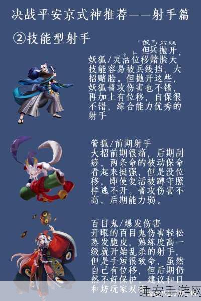 决战平安京深度攻略,射手四保一战术详解与实战搭配推荐