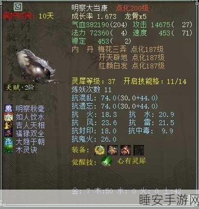 大话西游手游,中敏队男鬼顶级装备精选与实战搭配策略,称霸竞技场