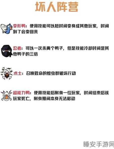 鹅鸭杀超能力技能揭秘,能否穿越钻井盖成焦点