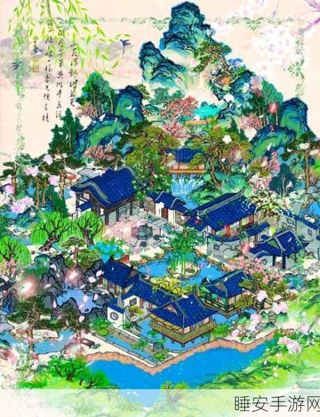 江南百景图,解锁听琴松建筑,打造古风园林秘籍大公开