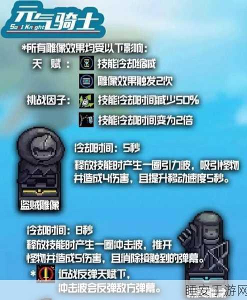 元气骑士,揭秘精灵雕像的隐藏威力与实战技巧