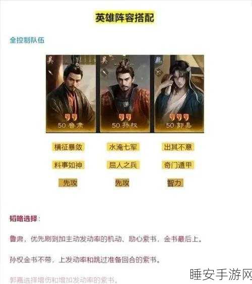 糜竺领衔!三国志战略版最强辅助阵容搭配全解析