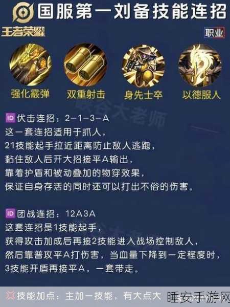 王者荣耀深度剖析,刘备技能全攻略,助你赛场称雄
