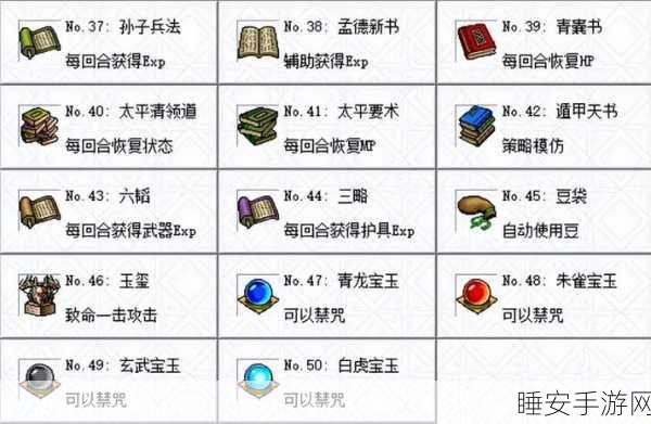 三国志曹操传,珍稀宝物全揭秘,附加效果与获取攻略