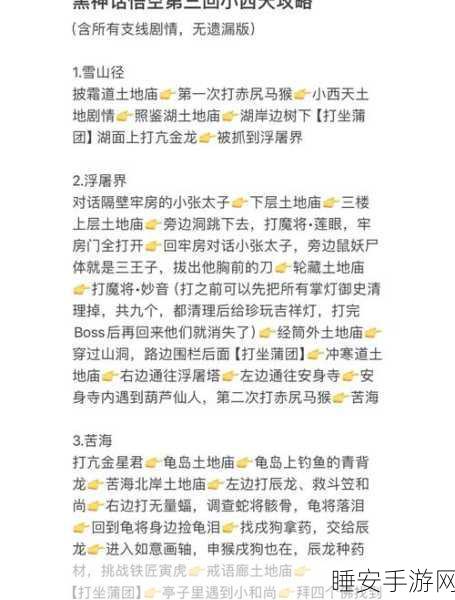 黑神话,悟空新手入门宝典,详尽攻略与小技巧大公开