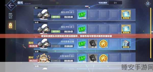 碧蓝航线深度攻略,打造无敌舰队,速通刷级关卡秘籍