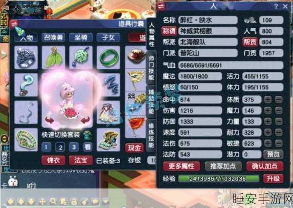 梦幻西游深度攻略,普陀角色加点、技能提升与属性分配全解析