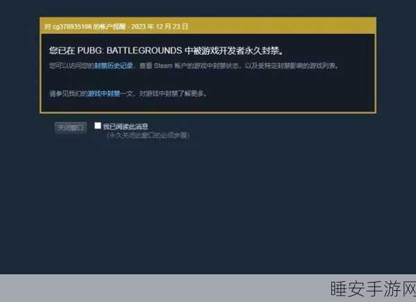 绝地求生VAC封禁解封全攻略,详解解封步骤与注意事项