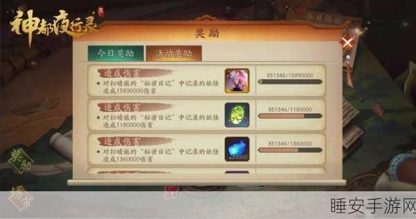 手游攻略,神都夜行录高效刷副本材料收益全解析