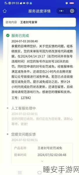 王者荣耀掉分被封号?解封攻略与防封策略大揭秘!