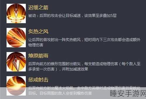 王者荣耀，后羿与艾琳技能深度剖析，赛场定位与差异详解