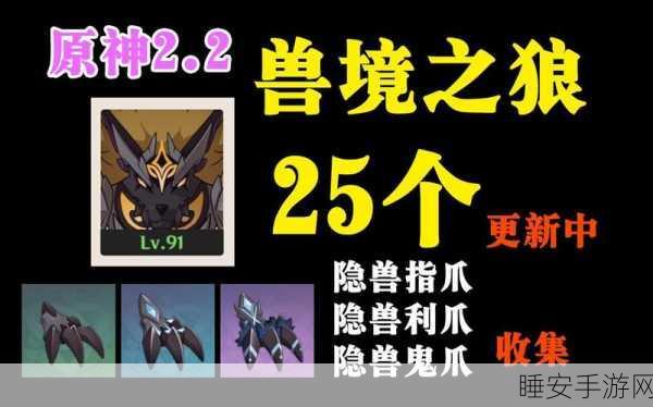 原神兽境之狼全攻略，高效讨伐路线、分布图及实战技巧揭秘